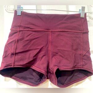 Lululemon Microshorts Burgundy Sz8